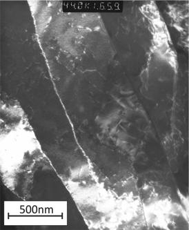 (oxides) 1 2 1 1 TEM BF 90 RD! clearly visible rolling texture!