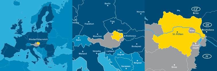 Lower Austria Europe Austria Lower Austria European Union. 8 million residents. 1.6 million residents. 27 nations.