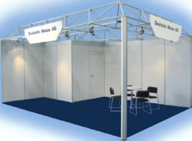 This package comprises stand space, stand construction, furnishings, plus essential services such as media listings,