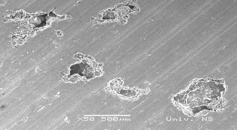 Figure 4. SEM image of detected porosity at the surface of the piston wall 1 mm Figure 5.