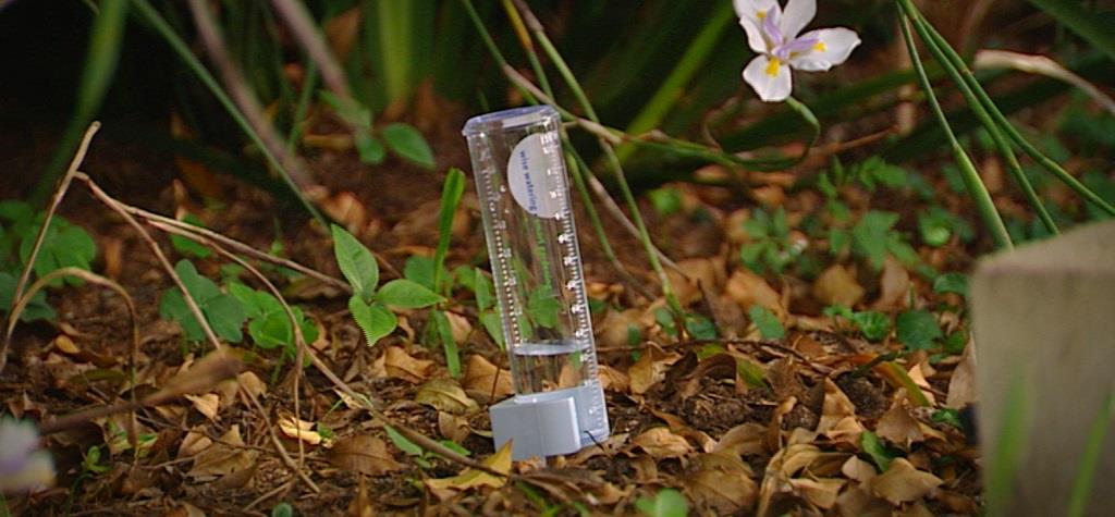 Figure 0-4 A rain gauge can help you determine how much water your garden needs Our Water Conservation Plan is made up of three main elements: our water leakage, water efficiency, and recycled water