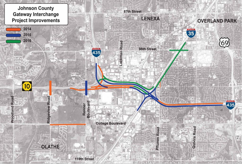 Preliminary construction phasing Lackman Road and I- There will be a major reconfiguration of the Lackman Road interchange to better accommodate traffic entering and exiting the freeway system.