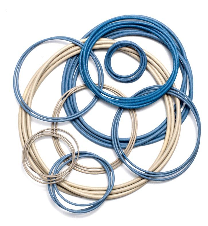 Vulcanized Rings (V-Rings) SAS SEALTRON Conductive Elastomers can be extruded in any of the profiles shown, along with custom profiles you may design, and vulcanized together in order to create