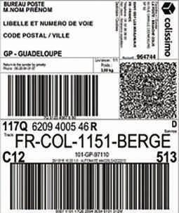 1 To the French overseas For Colissimo Home Delivery and Colissimo Eco: Preparation Reach 2 Country Fact Sheets 3 Example of label size for parcels bound for the French overseas 4 Your Return label