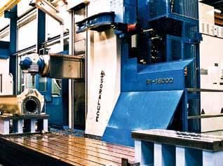 mm Y = 3,000 mm Z = 1,500 mm Indexing device for rotation-symmetric workpieces for Turning diameter: 1,800 mm Turning length: 12,000 mm Horizontal boring mills with rotary table Six