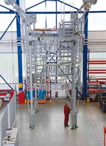 5 m), including two pits (10 x 6 m, 5 m deep), a crane capacity of 50 t / a crane-hook height of 13.