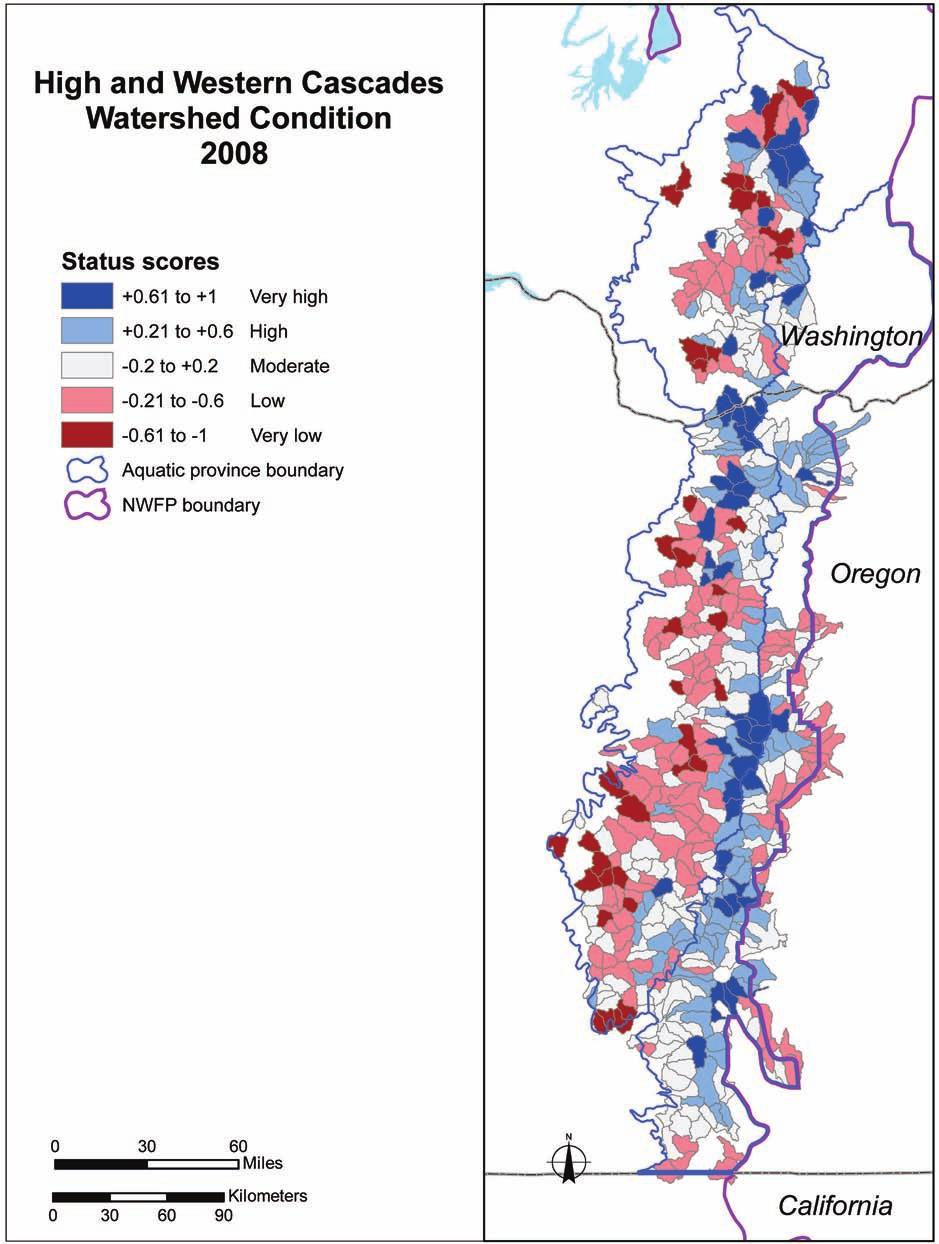 Northwest Forest Plan the First 15 Years (1994 2008): Watershed Condition Status and Trend Figure 55 Watershed