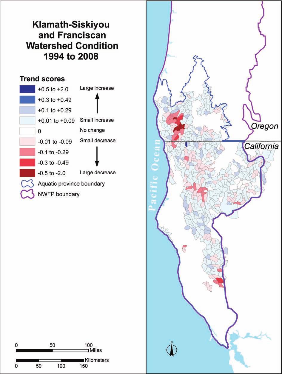 Northwest Forest Plan the First 15 Years (1994 2008): Watershed Condition Status and Trend Figure 59 Watershed condition