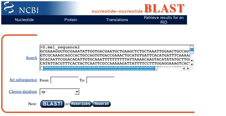 ESTs are pretty noisy and do not come with easily accessible annotations, so we will use the nucleotide nr database. Figure 14.