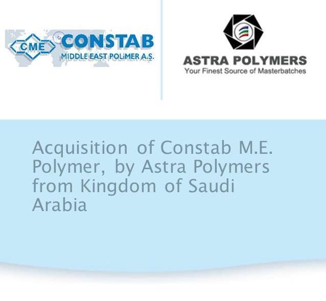 GROWTH Astra Polymer Compounding Co, signed an acquisition agreement for the entire shares issued to the company Constab Middle East for Turkish Polymers on 04/06/1431H, corresponding to 18/05/2010G,