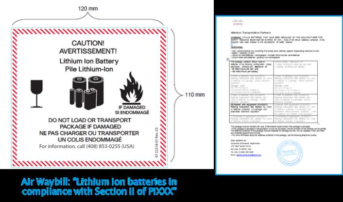 Packing Instruction 965 Marking, Labeling and Documentation Marking Lithium