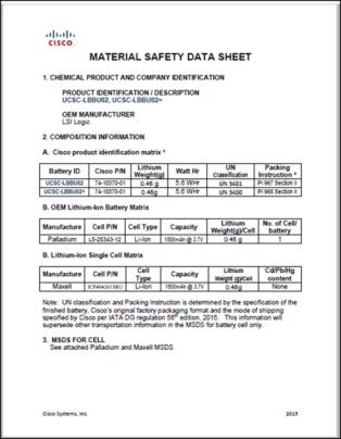 MSDS A MSDS (Material Safety Data Sheet) is not required by the regulations, but may be demanded by parties who