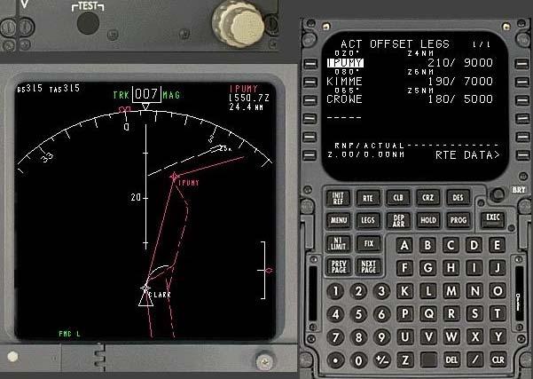Pilot s Point of View During approach on an RNAV route, in general, the pilot will note the waypoints on his Flight Management Computer (FMC) as the aircraft progresses with respect to them and they