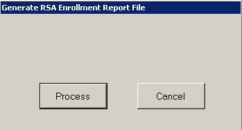 Click on the Process button. 3. A RSA Edits Complete box will display. If there are any exceptions you will see a count.