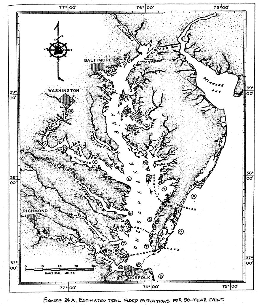Chapter 12 Bridge & Structure Hydraulics Appendix 12C-3 Virginia Coastal Maps Showing Predicted Water