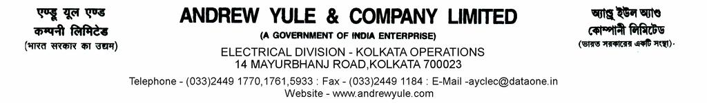 PURCHASE ENQUIRY ENQUIRY NO: EU/AMC/COMPUTER/TNG/51 Dated: 03/10/2013 Last date of submission: 24/10/2013, 4 Pm Opening Date of Techno-Comm.