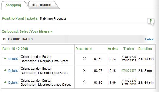 6) You can search for products With Timetables and the system will search for tickets with itineraries or Without Timetables and the system will only show you open tickets that meet your request; 7)