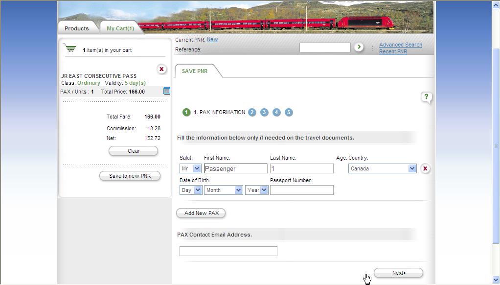 during the shopping phase. 1) Complete the Salutation, Names and Country of Origin for each passenger.