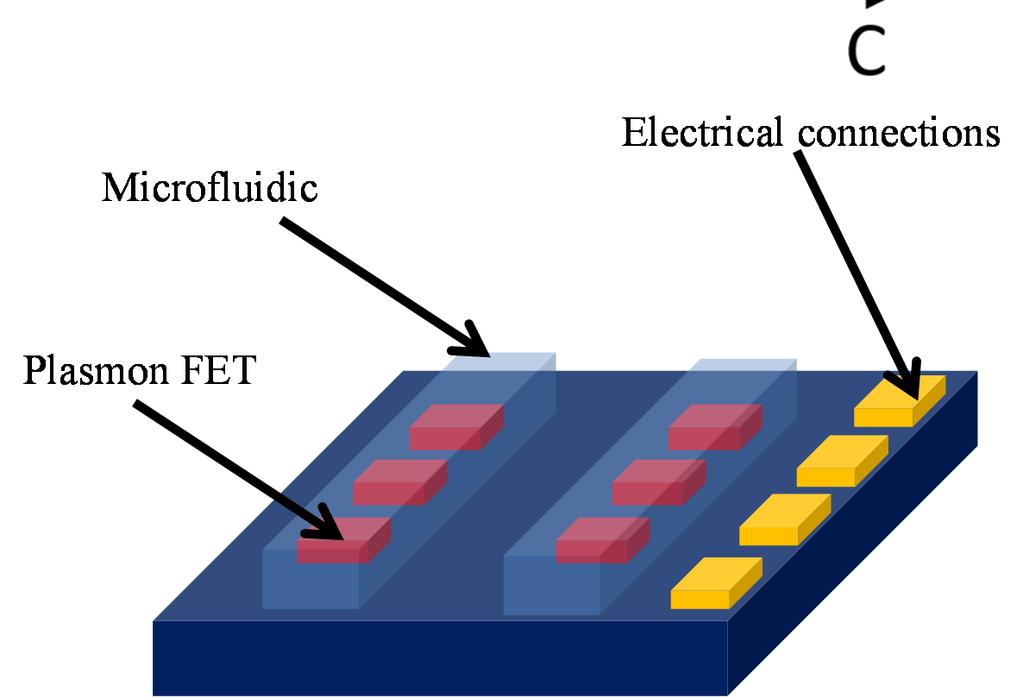 The microfluidic channel is used to bring molecules on top of the sensor.