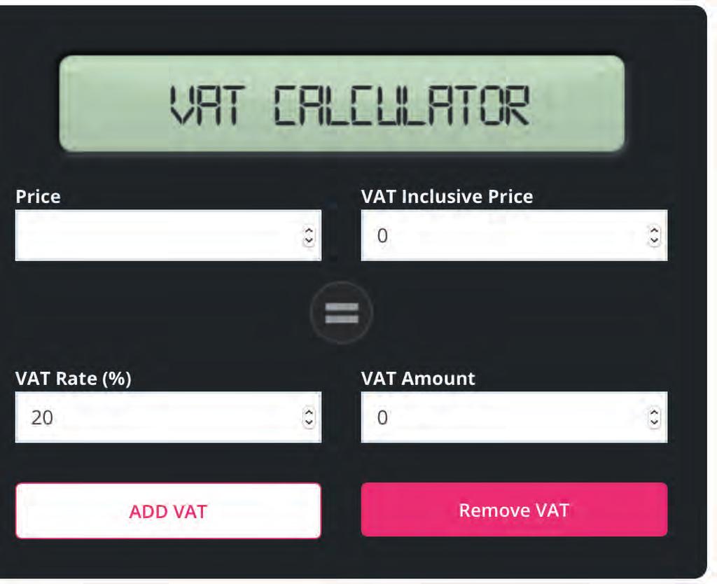 HOW DO I WORK OUT MY VAT? Once you ve registered, you need to charge the applicable rate of VAT on the products or services you sell.
