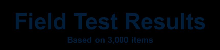 Field Test Results Based on 3,000 items Tested Areas Test Arms Room 1 Paper System Digital Arms Room Test Arms Room 2 Paper System Digital Arms Room Deadline Tracking Accuracy Parts Tracking Accuracy