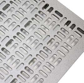 AF320 Steel Air Flow Perforated Panel With 32% open area, the AF320 offers an intermediate amount of air delivery, while
