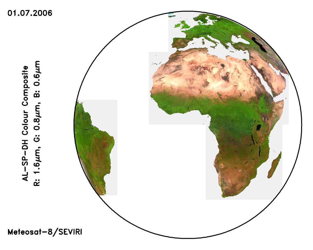 5 Albedo - Characteristics Spatial resolution: 3 km at the equator Projection: