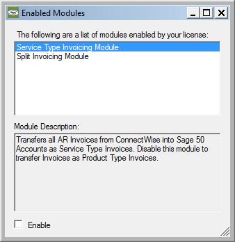 Sage Activity shows as SI and SC 460 With Service Type Invoicing Enabled Enable the Service Type Invoicing Module if you d like to transfer Invoices from Manage into Sage 50