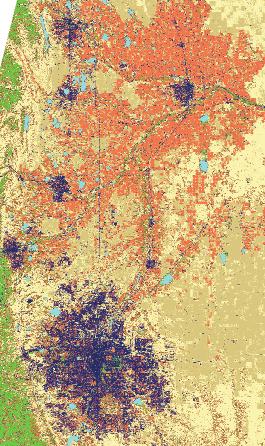 American Forests Report Regional Level Analysis Key to satellite images: Water Impervious Surfaces Wetland Irrigated Cropland Forested Areas Grasslands Nonirrigated Cropland Landsat TM 30 Meter Pixel