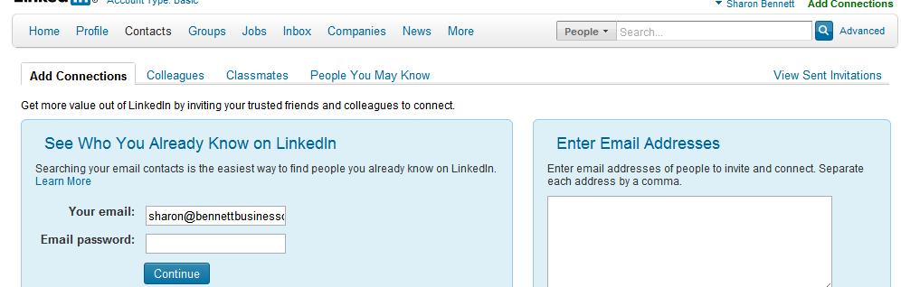 I have a LinkedIn account, now what? Like the other social media methods, you need to start adding people to your network. LinkedIn will offer suggestions based on your profile.
