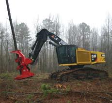 Quick movement may cause the top of the tree to break or cause the machine to tip over. On a steep terrain drive only up and down hill, and always keep machine in gear.