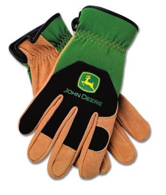 ..MCJ09988000 Gloves Leather Canvas Gloves Rugged suede cowhide, leather finger tips & knuckle strap, shirred elastic,