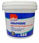 EXCELLENT LOW VOC NO MIXING ABAPRIME ABA Abaprime Single Part Primer is a water-based primer used for improving the adhesion of ABA and ARDEX products to smooth, dense and various non-porous