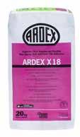 ARDEX X18 ARDEX X18 is a superior white polymer fortified cement-based wall and floor tile adhesive that has been specially formulated with mastic type properties.
