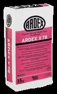 ARDEX ADHESIVES ARDEX X78 ARDEX X78 is a high performance, fibre reinforced, polymer modified tile adhesive.