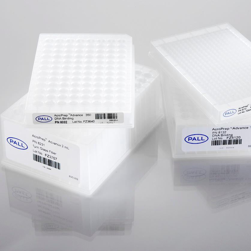 AcroPrep Advance Filter Plates For high throughput sample prep and detection procedures Provides consistency in filtration times, as well as efficient sample and bead recovery Available in a variety
