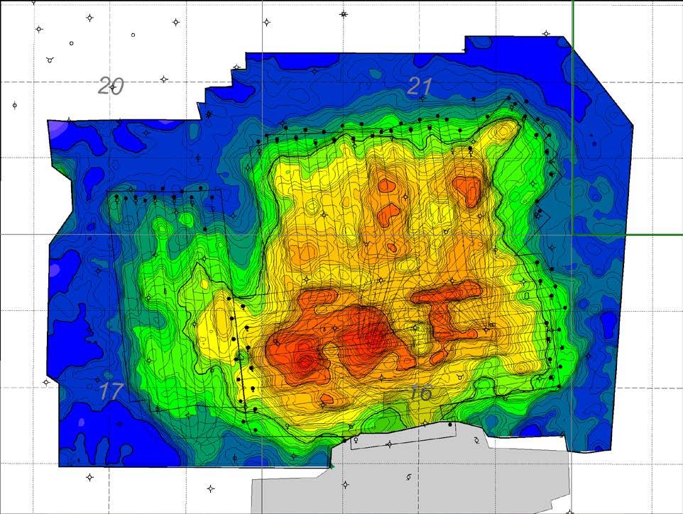 4D Seismic Survey Paleozoic Time Delay Map MEG