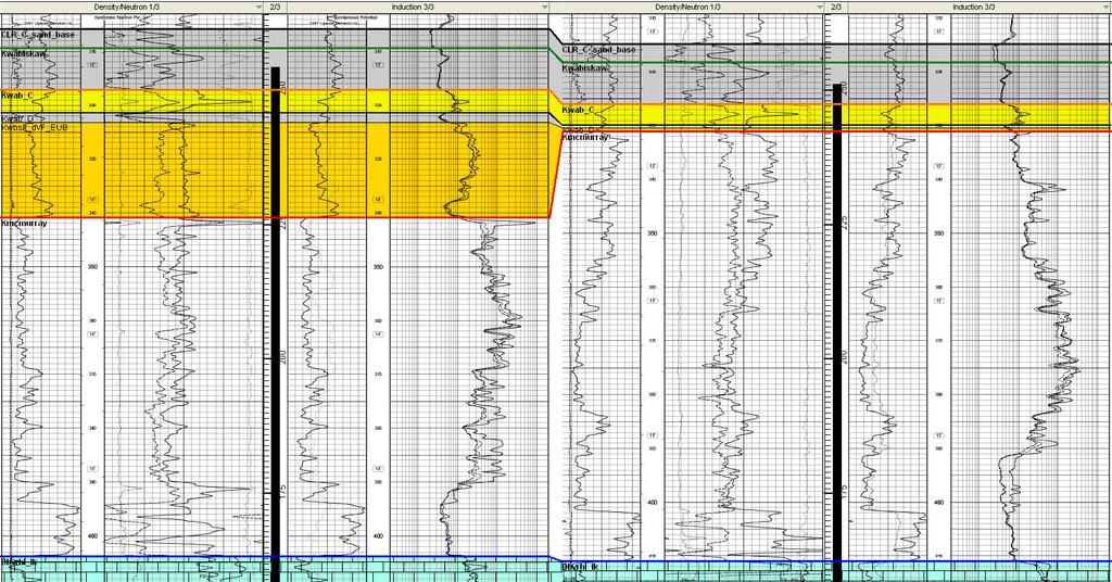 CLRP: Wabiskaw/McMurray Stratigraphy 1AA/13-18-77-05W4 Wabiskaw Valley 1AC/10-07-77-05W4 Clearwater C mud Clearwater C mud Wabiskaw Marker upper Wabiskaw mud Wabiskaw C Sand Wabiskaw D Shale McMurray