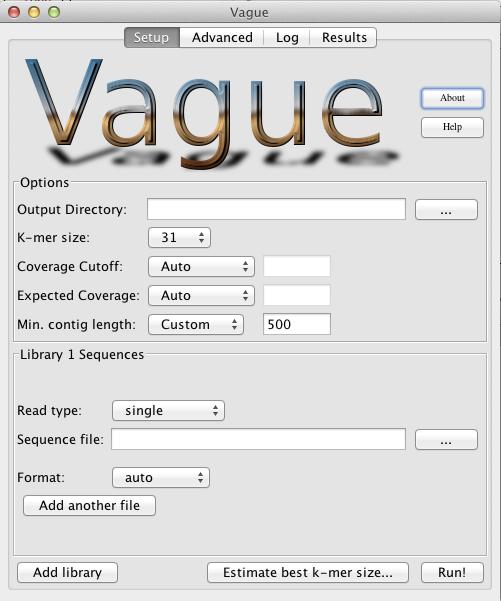 Velvet: GUI Velvet Assembler Graphical User
