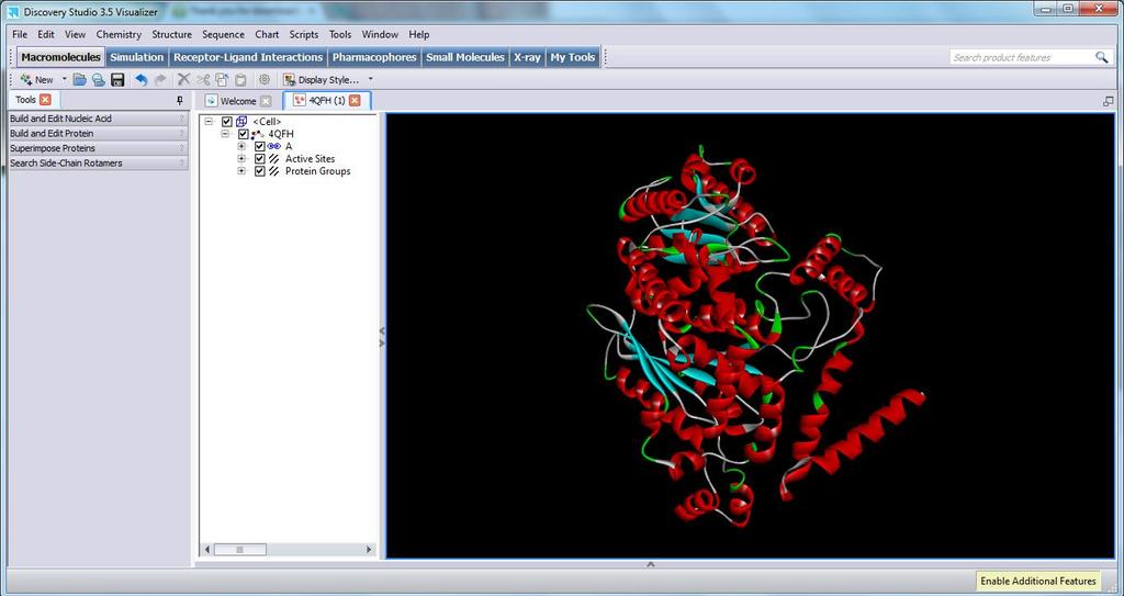 170 International Journal of Basic and Applied Sciences Save the obtained file as 4FQH_1.pdb. Fig. 3: Screenshot of the Screen to Show Absence of Heteroatoms. 2.