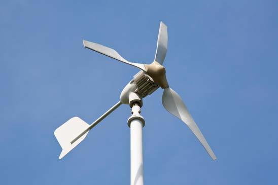 2 WIND POWER SMALL WIND POWER: KINETIC ENERGY OF THE WIND CONVERTED INTO ELECTRICITY BY SMALL WIND TURBINES Cover: Small horizontal-axis wind turbine.