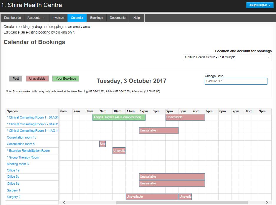 3. Check availability and make new bookings You re able to check room availability and make new bookings via the Calendar tab.