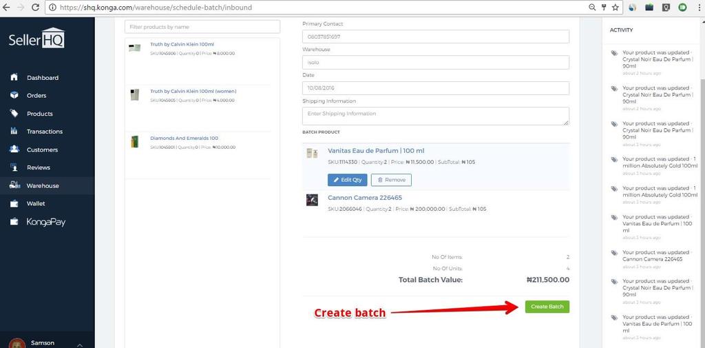 How FBK works Product batch Creation/Scheduling.