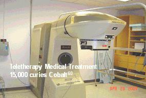 Radiotherapy is the medical use of radiation (produced by a radioactive sealed source mounted inside the machine) as part of cancer treatment or to control malignant cells.
