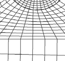 . Typical finite element mesh used for