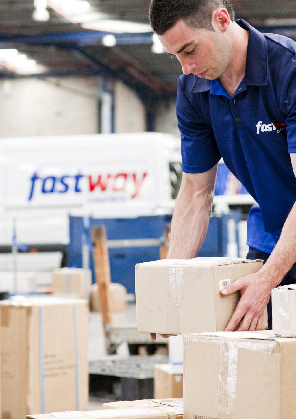 Our Corporate Identity The Fastway logo, uniforms, vehicle signage, and all promotional material reflect the Fastway corporate identity in the distinctive red, white and blue colours.