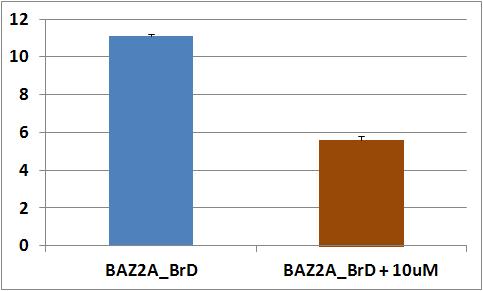 Observe no detectable inhibition of the full-length BAZA
