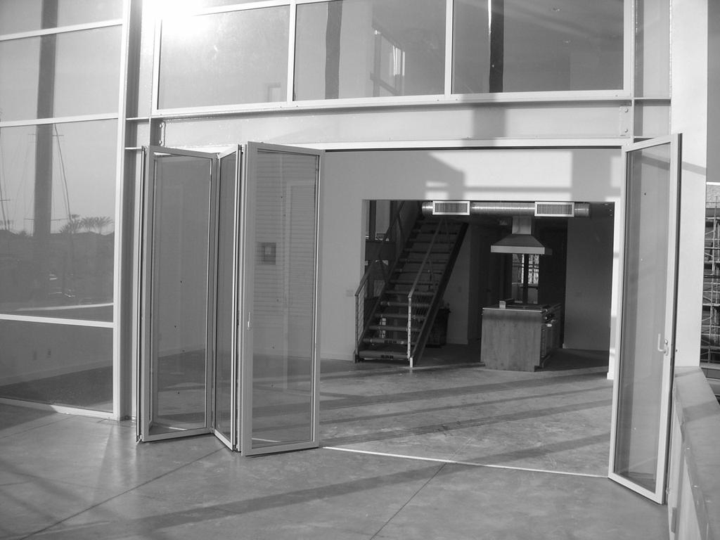SL35 Introduction NanaWall SL35 The Standard Aluminum Framed Folding System The SL35 is an aluminum folding panel system designed to provide a moving glass wall for openings as wide as 39.