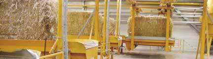 The bulk handling of Hesston bales requires relatively expensive specialist equipment.