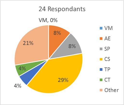 TA Other 21% 0% 33% 25% Abbreviations: VM = Vehicle Manufacturer AE = A&E Firm SP = Supplier CS =